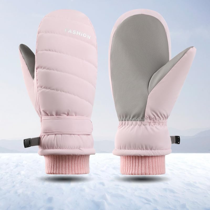 Eohak Winter Ski Mittens for Women Men - Warm Water-repellent Snow Mittens for Cold Weather - Image 3